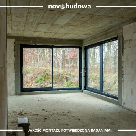 Realizacje Novobudowa: montaż okien na budowie Kłaj